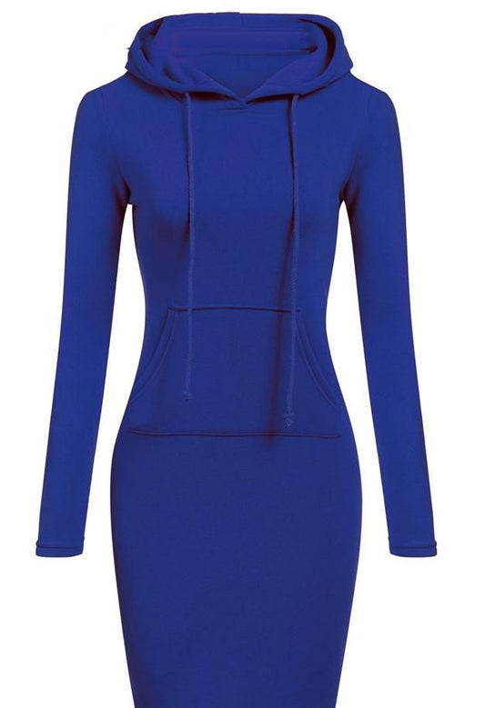 Women Solid Hooded Dress